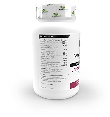 VetriScience Laboratories Cardio Strength, 90 Capsules - Supports Blood Flow, Immune System and Energy Levels for Dogs and Cats - Image 7