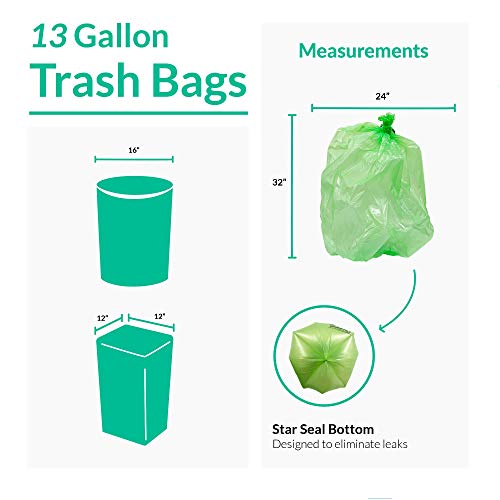 Reli. Biodegradable 13 Gallon Trash Bags | 100 Count | ASTM D6954 | Green | Eco-Friendly | Oxobiodegradable Under Certain Conditions (See Product Description) - Image 6