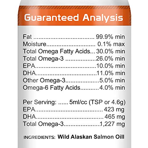32oz Salmon Oil Omega 3 for Dogs - Fish Oil for Pets - Joint Health - Allergy Relief - Itch Relief, Shedding - Skin and Coat Supplement – Wild Alaskan Salmon Oil - Omega 3 6 9 - EPA & DHA Fatty Acids - Image 6