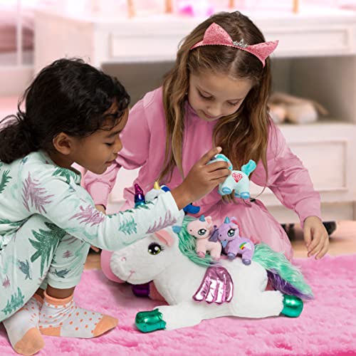 MindSprout Unicorn Mommy Stuffed with 4 Babies Inside her Tummy, for Girls 3 4 5 6 7 8 Years Old, Unicorn Toys for Girls Age 4-5, Best Birthday Gifts, Stuffed Animals Toy Age 6-8 - Image 4