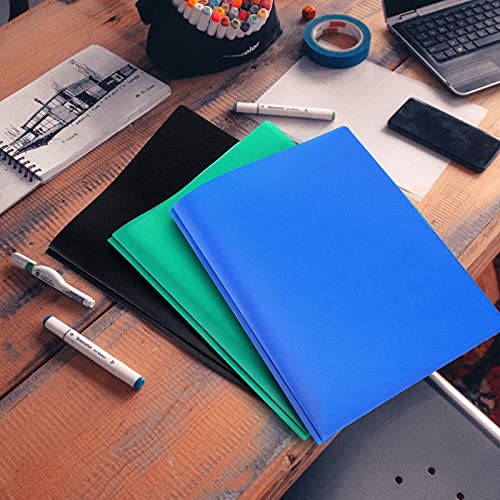KTRIO Plastic Pocket Folders with Prongs, 5 Pack 2 Pocket Folders 3 Prong Folders with Pockets and Brads Heavy Duty Letter Size Colored Plastic Folders with Pocket and Prong for School Office Home - Image 3