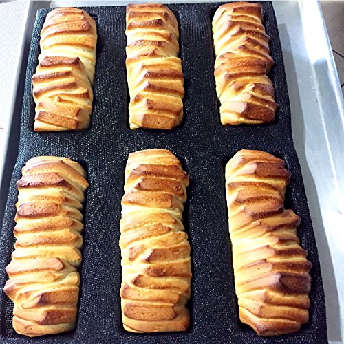 Bluedrop Silicone Bread Forms Square Shape Bread Molds Non Stick Bakery Trays Silicone Coated Fiber Glass 6 Caves Rectangle Moulds - Image 6