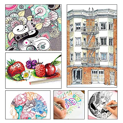 Shuttle Art 18 Pack Micro-line Pens, Waterproof Archival Ink, 11 Colors in 0.3MM Felt Tip & 7 Blacks in Sizes 0.15MM to 0.5MM Multiliner For Journaling Technical Illustrating Drawing Manga Zentangle - Image 2